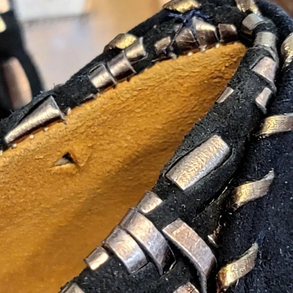 Vintage 90s Donald J Pliner Womens 7.5 Woven Black Gold Pump Heels‎